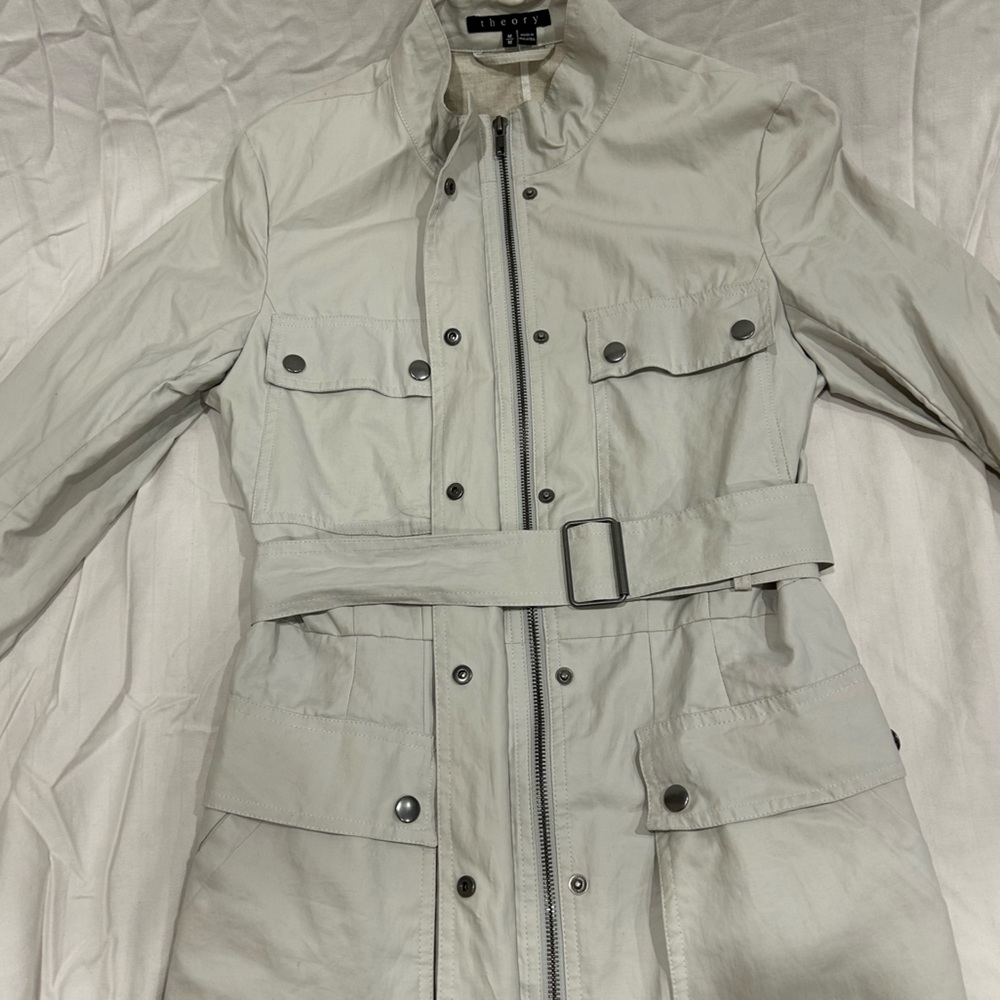 Theory clay-colored rain jacket - Picture 2 of 5